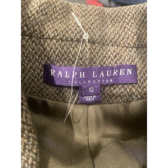 Ralph Lauren Collection Purple Label Wool Cashmere Long Coat Tweed Runway 10 M/L - Picture 10 of 10